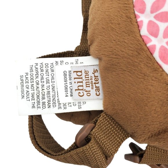 Child Of Mine By Carters Pink Brown Monkey Safety Backpack Harness Kid Travel - Picture 2 of 6